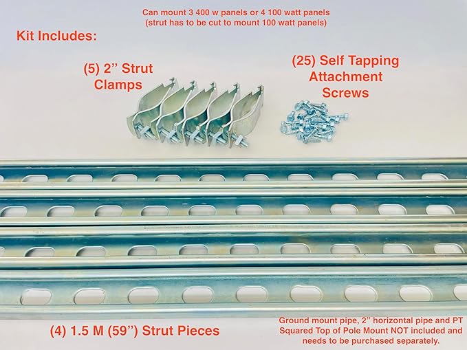 Solar Panel Top of Pole Mounting Kit