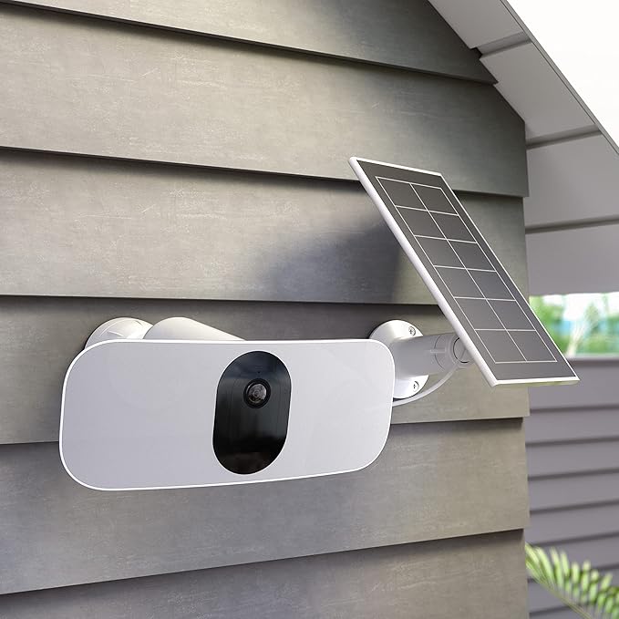 Arlo Solar Panel Charger (2021 Released) - Certified Accessory - Works with Arlo Pro 5S 2K Pro 4 Pro 3 Floodlight Ultra 2 and Ultra Cameras Weather Resistant Easy Install White