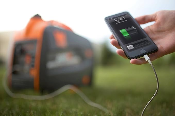 WEN 56225i 2250-Watt Gas Powered Portable Inverter Generator with Fuel Shut-Off CARB Compliant  Black