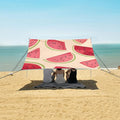 ALAZA Watermelon Fruit Pattern Beach Tent Sun Shelter Portable Canopy Sunshade for Outdoor Camping Picnics Backyard Fun 10x9 ft