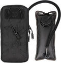 Tactical Hydration Pouch with Inner Bladder for 1L Water Bag Laser Cut MOLLE Hydration Pouch for Hiking Biking Running and Climbin 500D Nylon