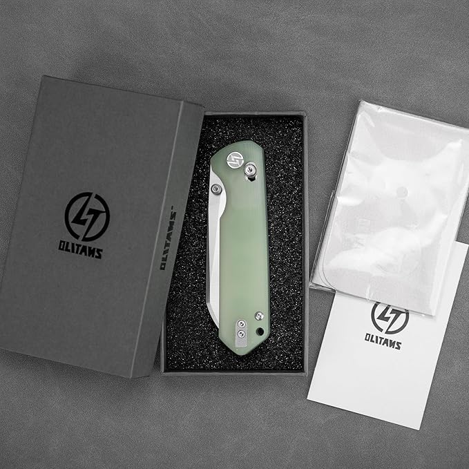 G062 Folding Knife for EDC 14C28N Steel Blade Pocket knife Crossbar Lock Knife for Outdoor Survival Hunting and Camping 3.53oz(Nature Green+Satin)
