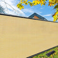 iCover 8x50ft Privacy Screen Fence Outdoor Fencing Panels Garden Windscreen Mesh Shade Sail Net Barrier Include Reinforced Bindings and Brass Grommets Cable Zip Ties Sand