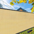 iCover 5x49ft Privacy Screen Fence Outdoor Fencing Panels Garden Windscreen Mesh Shade Sail Net Barrier Include Reinforced Bindings and Brass Grommets Cable Zip Ties Sand
