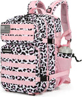 Lovelinks21 25L Tactical Backpack for Men and Women Military Backpack Small Assault Pack Molle Backpack Bug Out Bag Travel Rucksack Daypack (Pink Leopard)