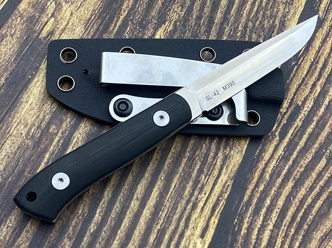 TWO SUN SixLeaf SL-42-G10 Micro Fixed Blade Knife M390 Steel G10 handle Belt Sheath EDC Mini Tool