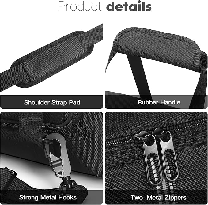Portable Power Station Carrying Case Bag Compatible with DJI 1000 Power Station Generator Protective Shoulder Bag Storage Cover with Pocket for Outdoor Travel Camping Charging Accessories