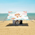 ALAZA Carttoon Tigers Balloon Seamless Beach Tent Sun Shelter Portable Canopy Sunshade for Outdoor Camping Picnics Backyard Fun 10x9 ft