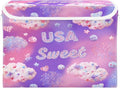 Storage Bins With Lid Stackable Fabric Closet Organizer Clothing Storage Large Boxes For Closet Shelves Bedroom Purple Usa Sweet Cloud Candy