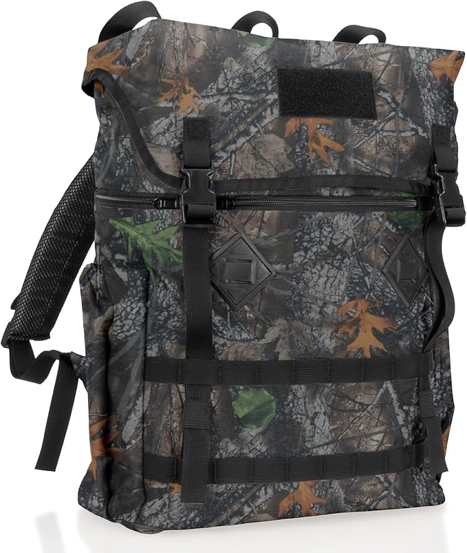 Xtreme Sight Line ~ Recon Ruck ~ Signal-Blocking Tactical Backpack for Laptops and Mid-Size Electronics ~ Tracking/Hacking Defense ~ 1000D Nylon ~ Backwoods Camo