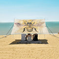 ALAZA Bee Watercolour Beach Tent Sun Shelter UPF50+ Protection Beach Shade Canopy w/ 4 Sandbags for Outdoor Camping Fishing Backyard Fun Picnic 10x9 ft