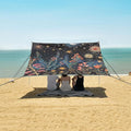ALAZA Magical Plants Stars Moons Constellations Beach Tent Sun Shelter Portable Canopy Sunshade for Outdoor Camping Picnics Backyard Fun 10x9 ft
