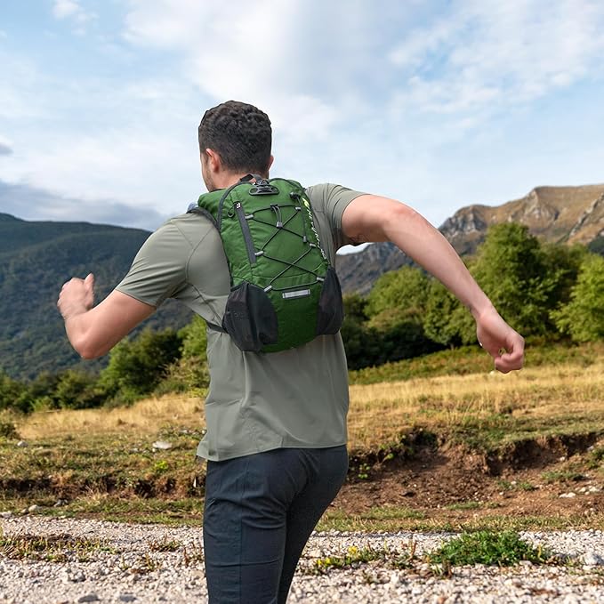 Lightweight Hydration Backpack Running Backpack with 2L Water Bladder Hydro Water Daypack for Cycling Hiking Rave for Men Women