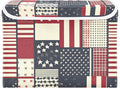 Collapsible Storage Bins with Lids Decorative Fabric Storage Cubes Closet Organizer and Storage Basket Boxes Containers for Clothes Box Chest Nursery Folding Rectangle July 4th Textile Flag