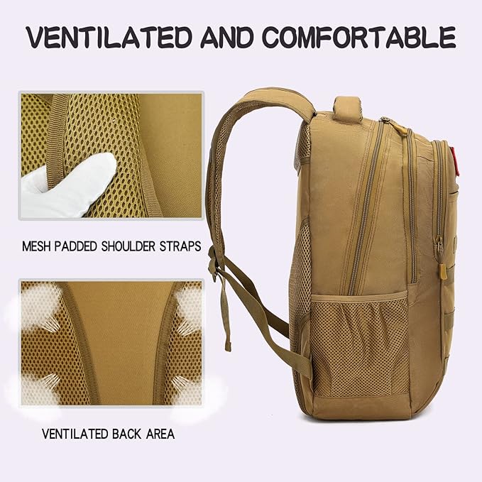 outdoor plus Camo Backpack for BoysMilitary Teen Backpack with USB Port Army Bookbag for School Tactical
