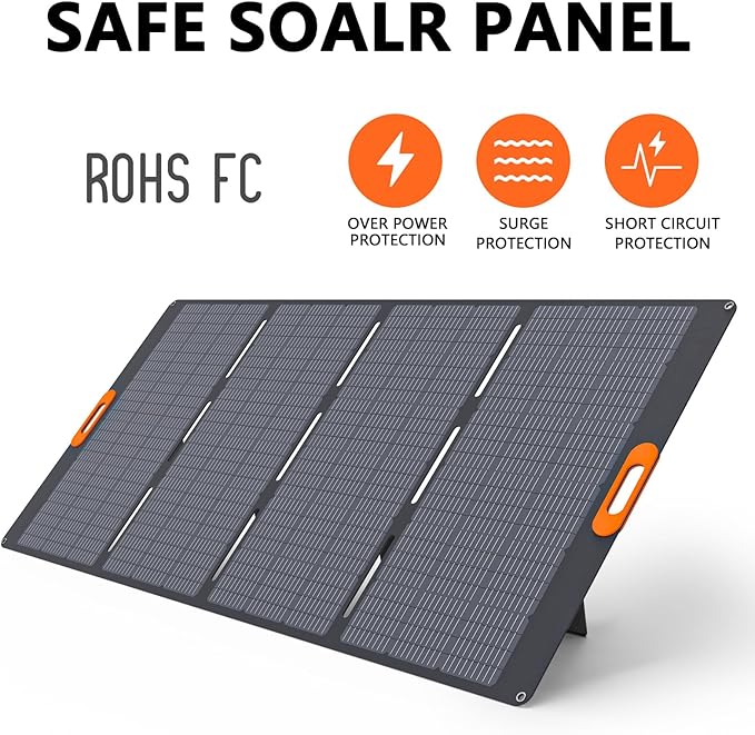 400W Foldable Portable Solar Panel for ALLWEI 1200W 2400W Power Station Solar Generator IP67 Waterproof with Adjustable Kickstand for RVs Camping Home and Blackouts