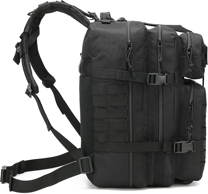 Military Tactical Backpack Hunting Backpack for Men Hiking Camping Army Molle Daypack 3-Day Pack(Black1.2)