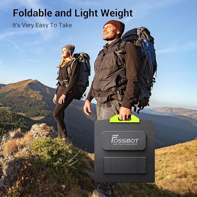 FOSSiBOT Solar Panel SP200 Foldable Solar Panel 200 Wattsfit Fossibot F2400 / F3600Pro Adjustable Kickstands for Home RV