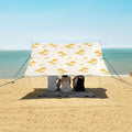 ALAZA Animal Duck Star Beach Tent Sun Shelter UPF50+ Protection Beach Shade Canopy w/ 4 Sandbags for Outdoor Camping Fishing Backyard Fun Picnic 10x9 ft