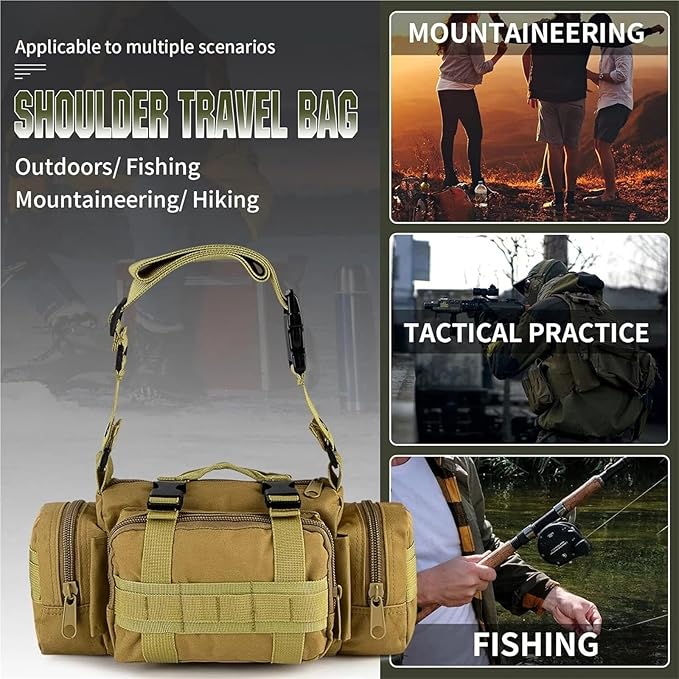 Tactical Shoulder Duffle Bag Water Resistant Deployment Bag Molle Utility Pouch