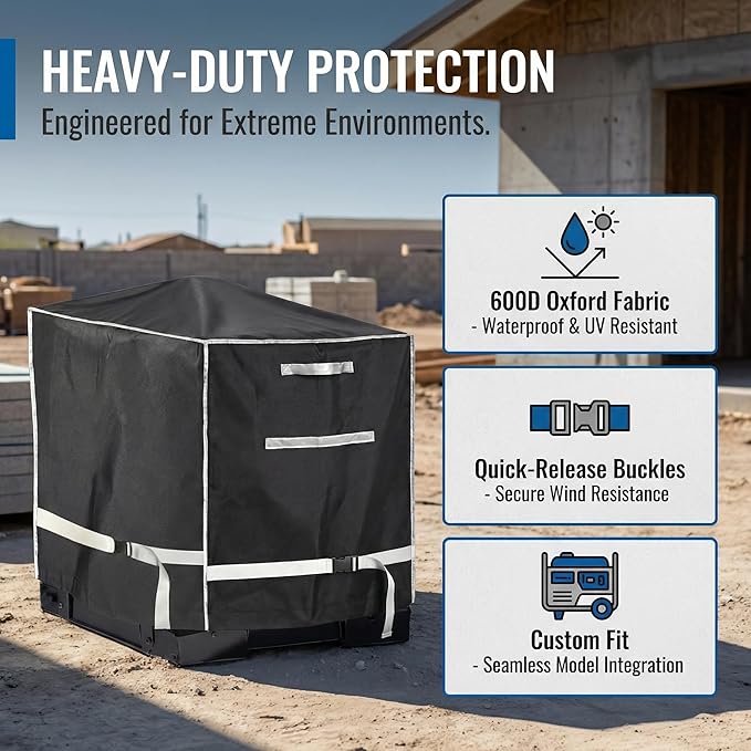 Heavy-Duty Welder Generator Cover with Upgraded Exhaust Pipe Protector - Fits for Miller Bobcat 250/260 Diesel 225/250 Gasoline &amp Trailblazer 325/330 Diesel Models All-Weather Protection