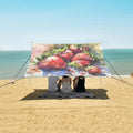 ALAZA Strawberry Watercolour Beach Tent Sun Shelter UPF50+ Protection Beach Shade Canopy w/ 4 Sandbags for Outdoor Camping Fishing Backyard Fun Picnic 10x9 ft