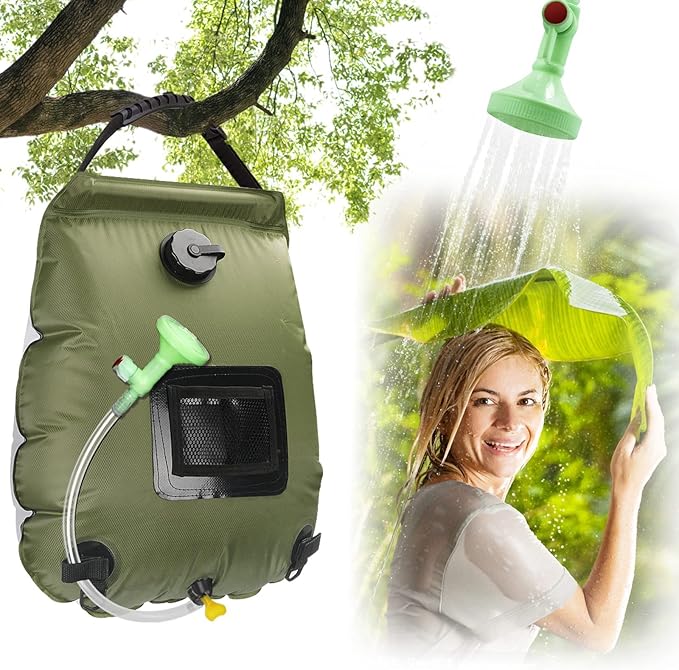 Camping EquipmentOutdoor 20L Solar Shower Bag Camping Picnic Water Storage Bag Shower PackageBeach Swimming Outdoor Traveling Hiking