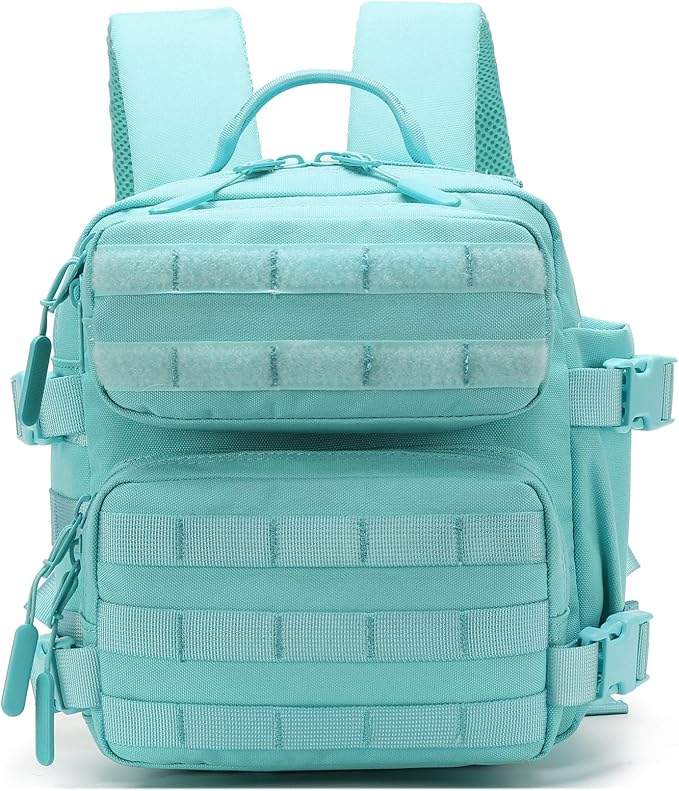 9L Mini Tactical Backpack Multi-Purpose RucksackSmall Gym Bag EDC Molle for Men and Women (Sky blue)