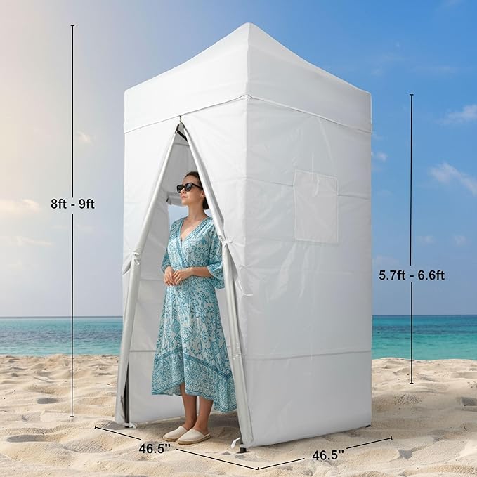 Pop Up Changing Tent - 46.5” Steel Frame Canopy Sun Shelter Pool Cabana Portable Changing Room or Privacy Tent for Camping Toilet or Portable Shower - Camping Essentials by Wakeman Outdoors