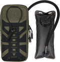 Tactical Hydration Pouch with Inner Bladder for 1L Water Bag Laser Cut MOLLE Hydration Pouch for Hiking Biking Running and Climbin 500D Nylon
