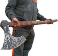 FS Crafts Viking Axe Hatchet Norse Axe- 40 Long Two-Handed Large Berserker Axe Forged Axe Bearded Dane Axe Norse Axe Scandinavian Style Viking Axe- with Sheath AXE005FR