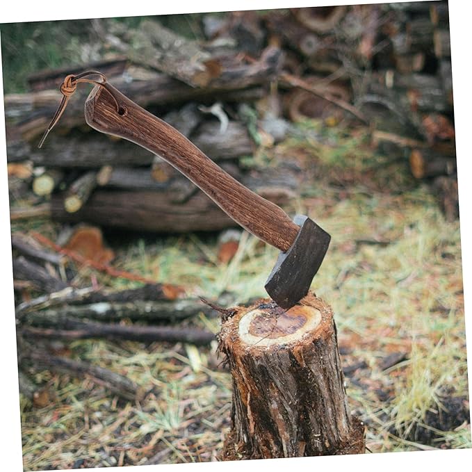 BESPORTBLE 2pcs Ergonomic Wooden Axe Handle Replacement - Grip for Camp Hatchet for Firewood Chopping and Repair Accessory