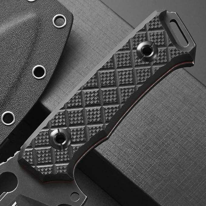 Eafengrow EF157 Fixed Blade Knife Sleipner Stainless Steel Blade Full Tang G10 Handle EDC Straight Knifes for Working Camping Hunting Adventure