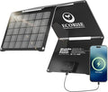 4-Panel Foldable Solar Charger 28W High-Efficiency USB-C &amp USB-A Fast Charging Lightweight Compact Ideal for iPhone Android Camping Backpacking Emergency Eco-Friendly