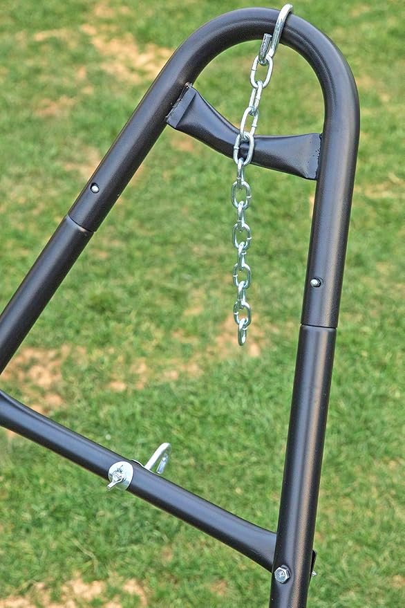 gafete Universal 2 Person Hammock Stand Only 600 lbs Capacity Fits 9 to 14ft Hammocks Adjustable Double Heavy Duty Powder-Coated Steel Stand for Outside Multi-Use (Black)