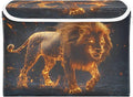 AIXIWAWA Lidded Storage Cube (Lion with Flame) Fabric Foldable Closet Bins with Flip Lid and Handles Organizer Basket Container 16.5 x 12.6 x 11.8 IN