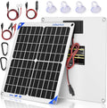SUNAPEX 12V 20 Watt Solar Trickle Charger Maintainer - Waterproof Solar Powered Battery Charger - Solar Panel Kit Built-in Smart Charge Controller for Car Rv Trailer Truck Boat Automotive Marine