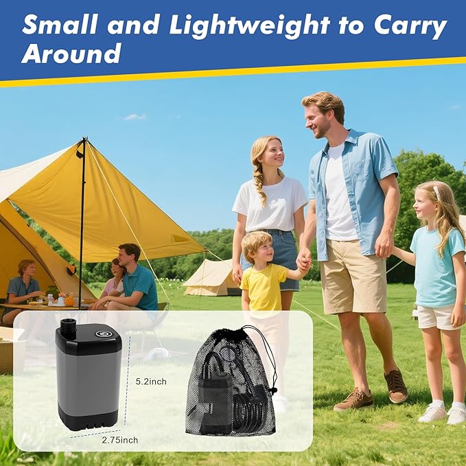 Fohil Portable Shower for Camping 6000mAh Rechargeable Portable Outdoor Shower with Digital Display IPX7 Waterproof Outdoor Camp Pump for Camping Beach Hiking Travelling Pet Cleaning
