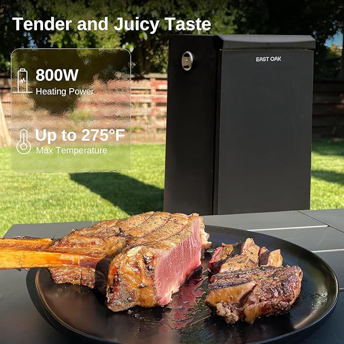 EAST OAK 30 Electric Smoker for Outdoors | Up to 6× Longer Smokes on a Single Load | Side Chip Loader for Uninterrupted Smoking | Bigger Batches with 725 sq in Cooking Area