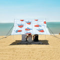 ALAZA Beautiful Strawberry Pattern Beach Tent Sun Shelter Portable Canopy Sunshade for Outdoor Camping Picnics Backyard Fun 10x9 ft