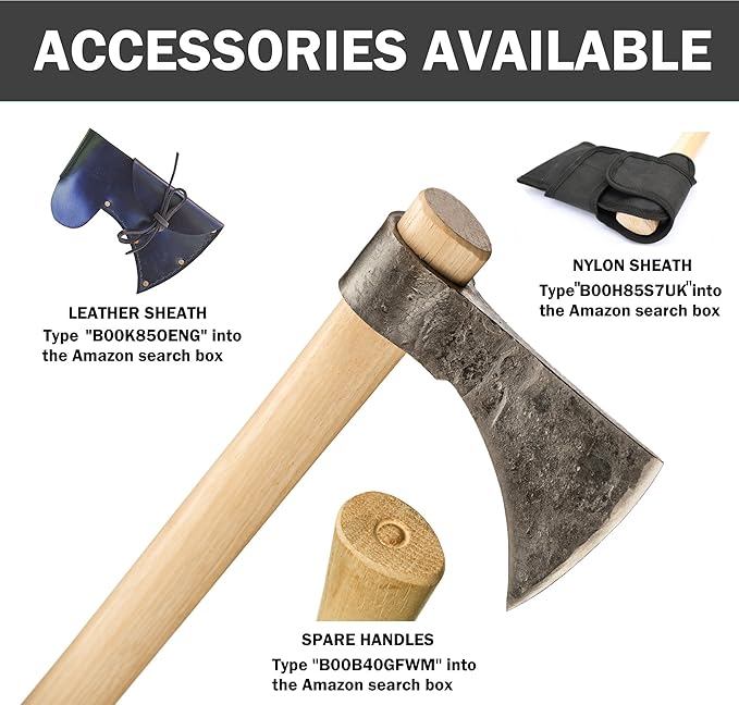 Throwing Axe - Win Your Next Viking Throwing Tomahawk Competition! 19 Hand Forged Hatchet from High Carbon Steel NMLRA Approved 100% Guaranteed from Defects
