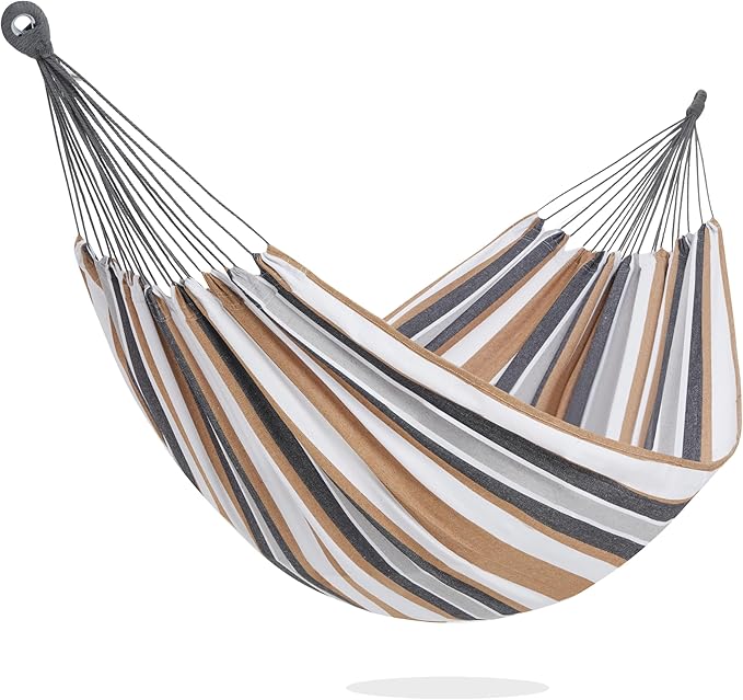 PNAEUT Family Hammocks for Outside Replacement Outdoor Tree Hammock for Indoor Patio Porch Garden (Coffee Large)
