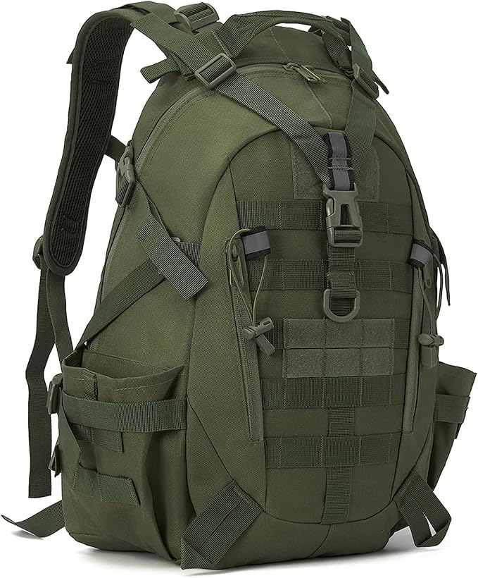 QT&ampQY 35L Military Tactical Backpack Large Army Rucksack Molle Bug Out Bag Assault Pack Outdoor Camping Hunting Laptop Daypack