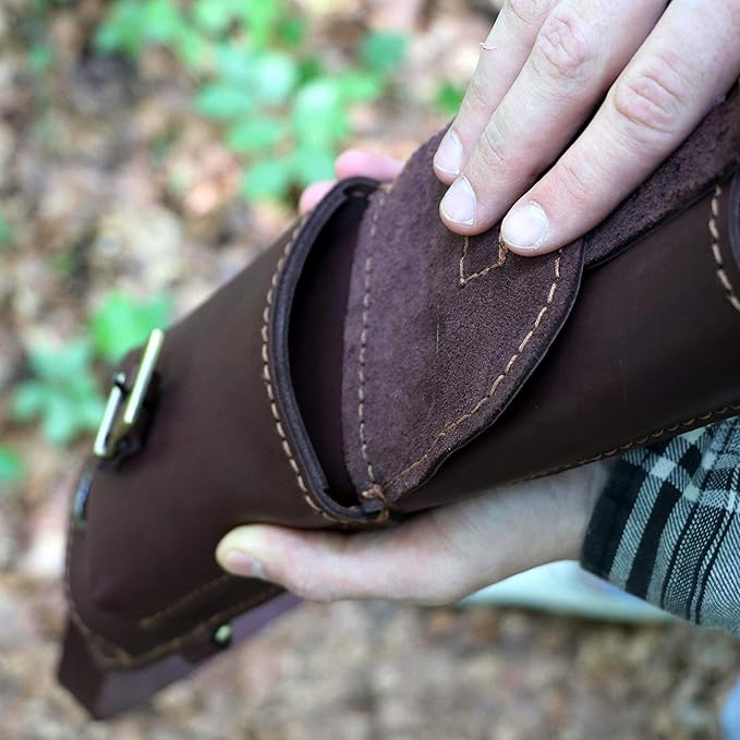 Shoulder Leather Case for Axe Handmade Leather Backpack for Axe Case Medium Big Axe Holder Axe Carry Case Bushcraft Bag for Axe Accessories Axe Harness