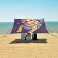 ALAZA Funny Cute Space Labrador Beach Tent Sun Shelter Portable Canopy Sunshade for Outdoor Camping Picnics Backyard Fun 10x9 ft