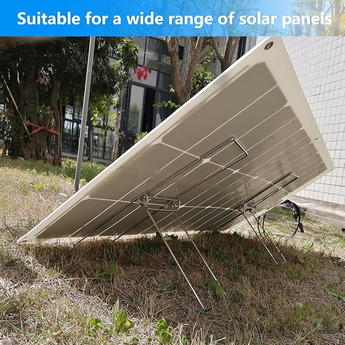 Nicesolar Portable Solar Panel Stand Multi-Functional Solar Panel Brackets Diameter 4 304 Stainless Steel Tool-Free Installation for Foldable or Flexible Solar Panels (S)