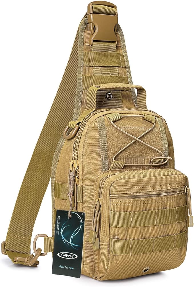 G4Free Outdoor Tactical Bag Backpack Military Sport Bag Pack Sling Shoulder Backpack and Tactical EDC Sling Backpack Military Rover Shoulder Sling Bag Pack Molle Assault Range Bag