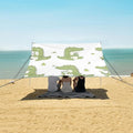 ALAZA Cartoon Crocodile Beach Tent Sun Shelter UPF50+ Protection Beach Shade Canopy w/ 4 Sandbags for Outdoor Camping Fishing Backyard Fun Picnic 10x9 ft