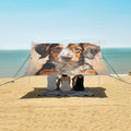 ALAZA Watercolor Cute Dog Beach Tent Sun Shelter Portable Canopy Sunshade for Outdoor Camping Picnics Backyard Fun 10x9 ft