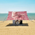 ALAZA Pink Llamaromantic with Heart Beach Tent Sun Shelter Portable Canopy Sunshade for Outdoor Camping Picnics Backyard Fun 10x9 ft